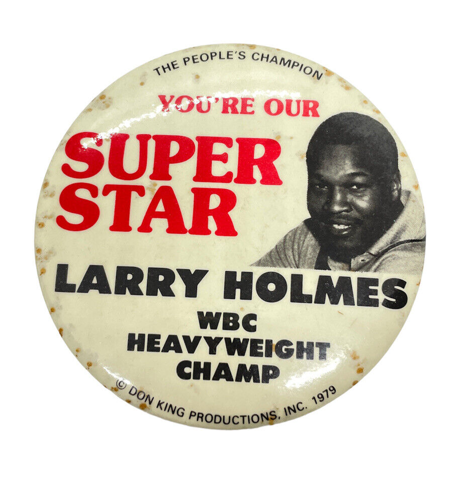 1979 Vtg Larry Homes Super Star Pinback Don King Productions