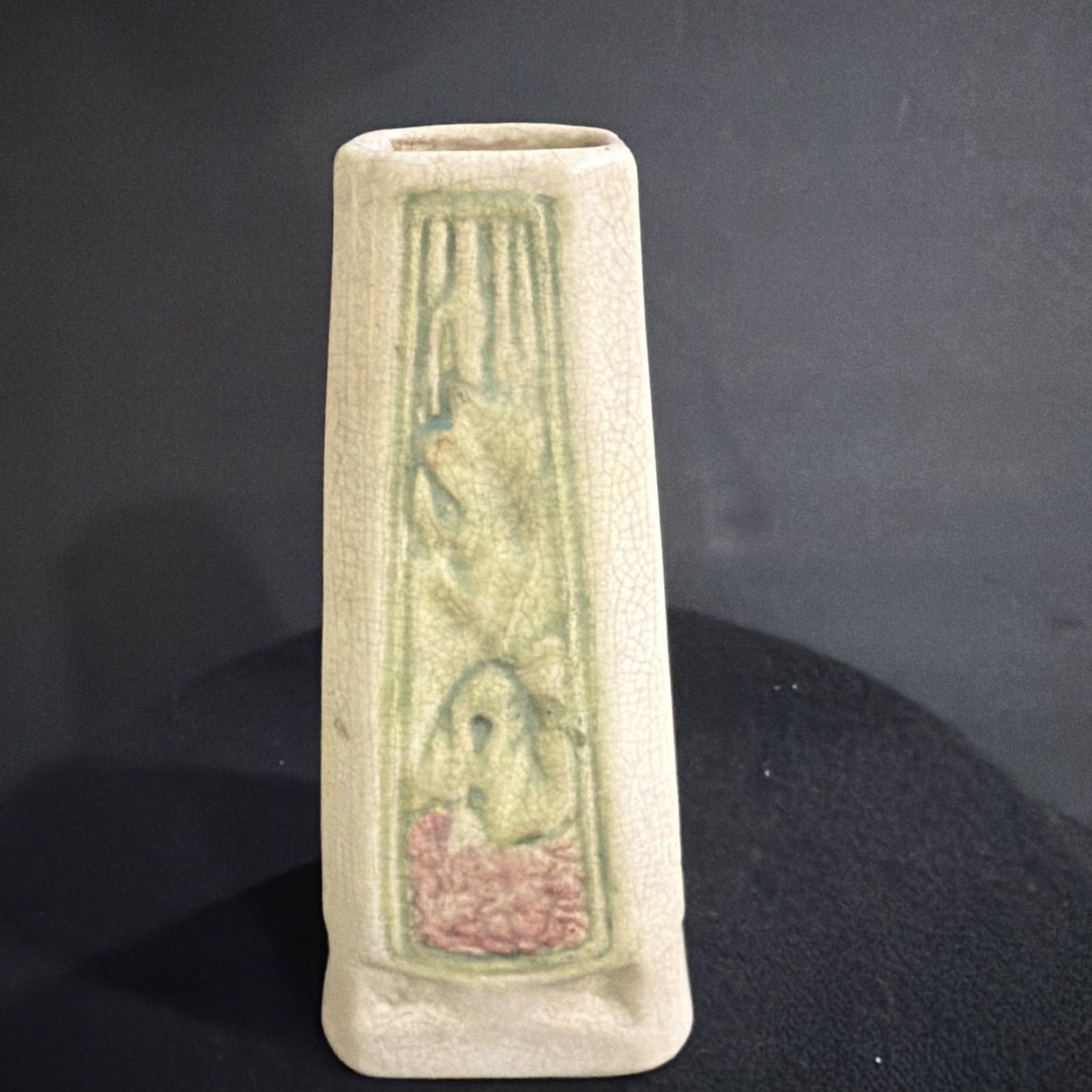 Weller Roma Art Pottery Vase Grapes Leaves 7