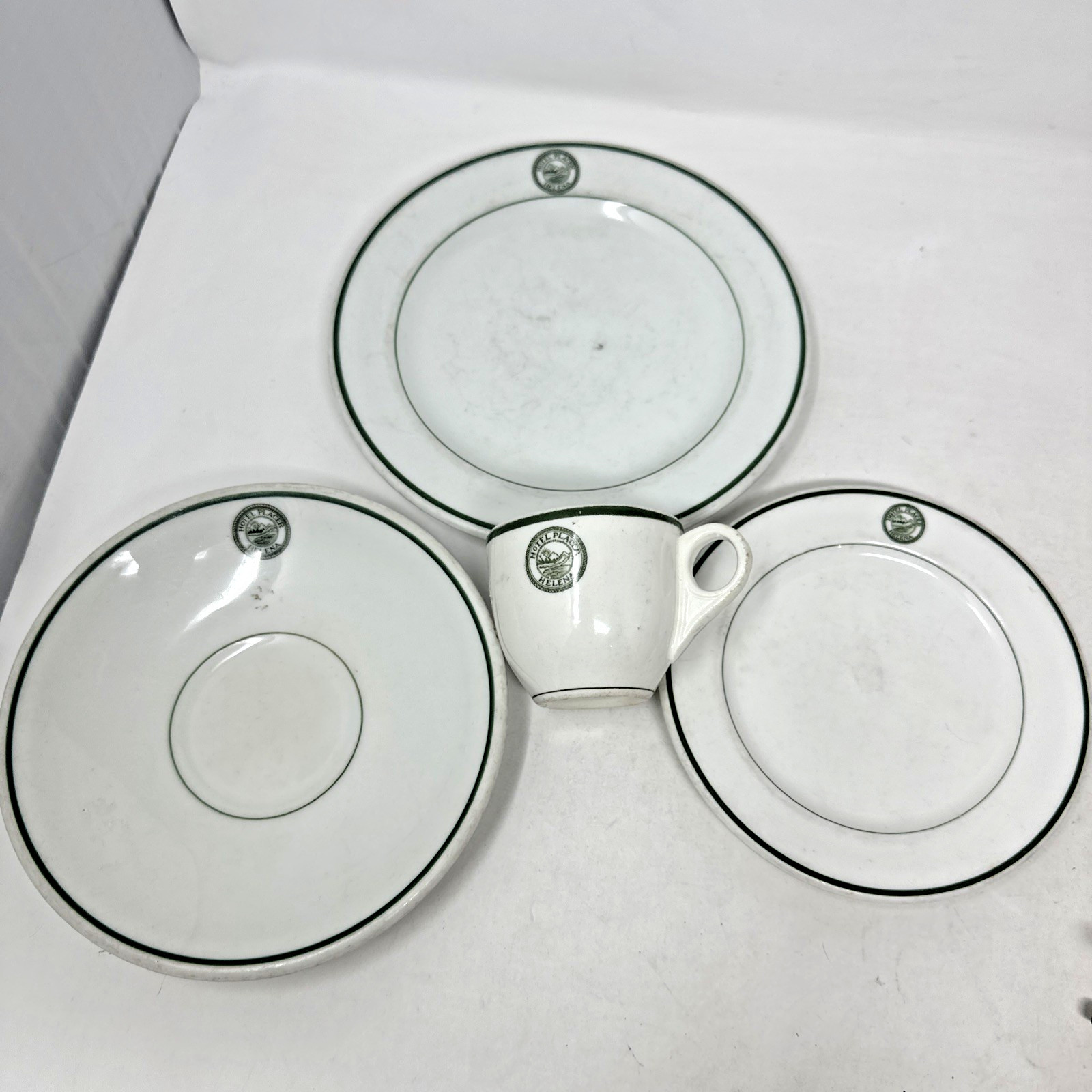 Shenango Helena Montana Placer Hotel 3 x Plates 1 x Tea Cup Vintage Rare Set