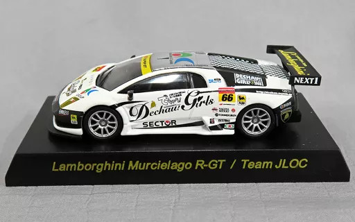 1/64 Kyosho Lamborghini Murcielago R-GT JLOC #66 White Black Circle K