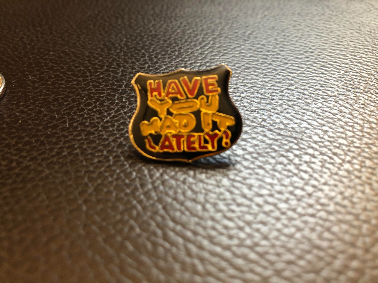 Vintage \'70s or \'80s Have You Had It Lately Enamel Hat Vest Pin