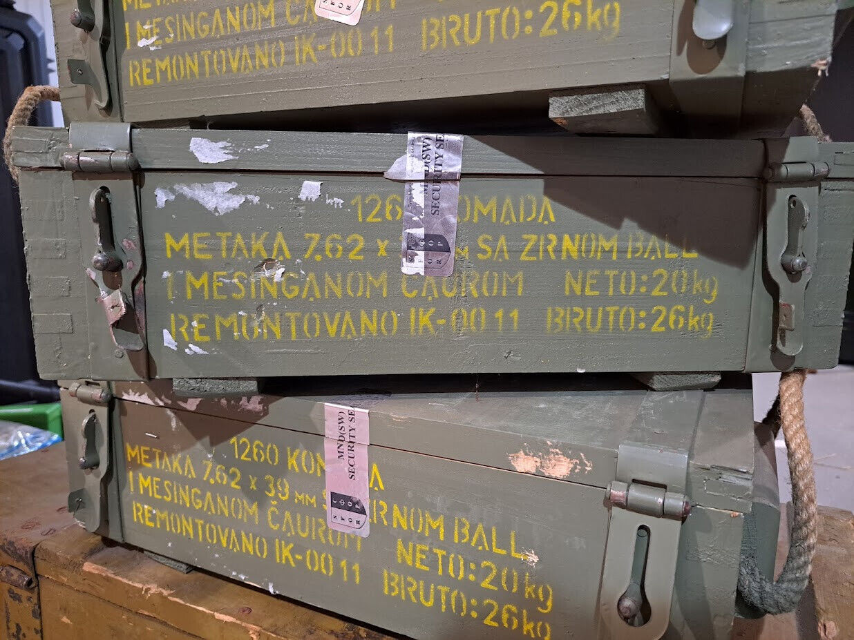 Yugoslavian Ammo Crate Wood Empty Good Condition