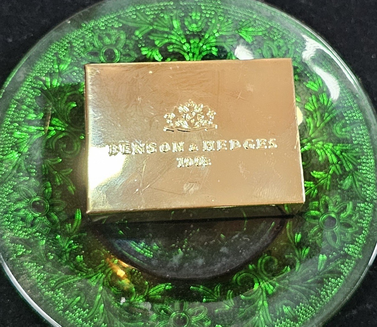 Vintage Benson & Hedges 100's Metal Slide Out Mini Pocket Travel Ashtray