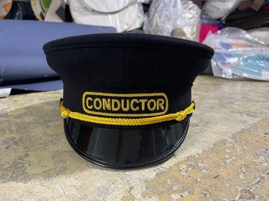 Train Conductor Railway Cap Railroad Officer style hat