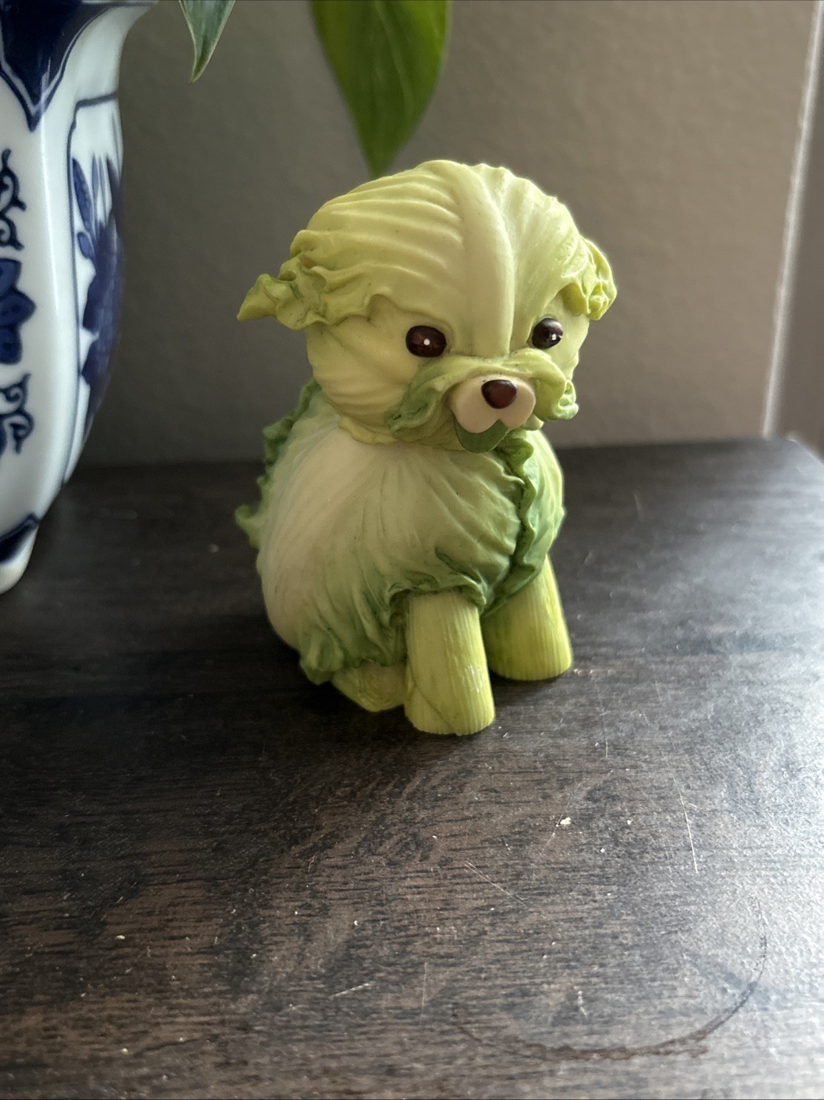Enesco Homegrown Cabbage Dog Figurine 4002362 Retired Anthropomorphic Rare