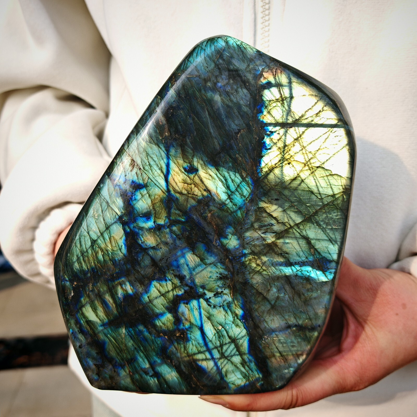 6.82LB Natural crystal Labradorite Mineral Quartz  Mineral Reiki healing