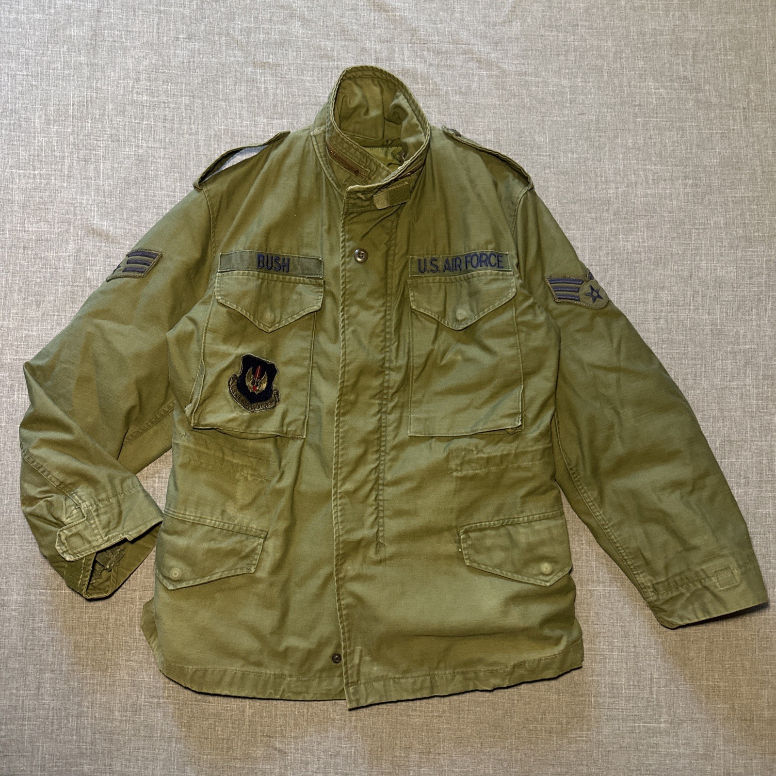 VTG 70s 1972 Vietnam Era USAF M-65 Cold Weather Field Coat Jacket Small