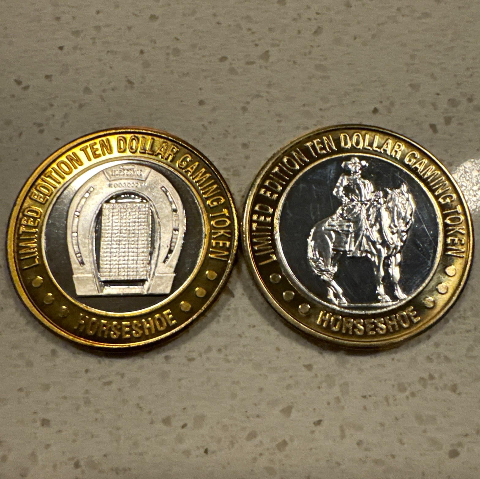 Binion\'s Horseshoe Las Vegas $10 .999 Fine Silver Limited Edition LOT 2