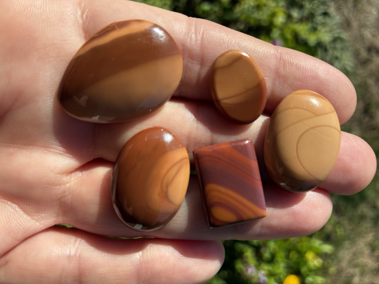 Bruneau Jasper Cabochon Collection- 5 OLD STOCK pieces
