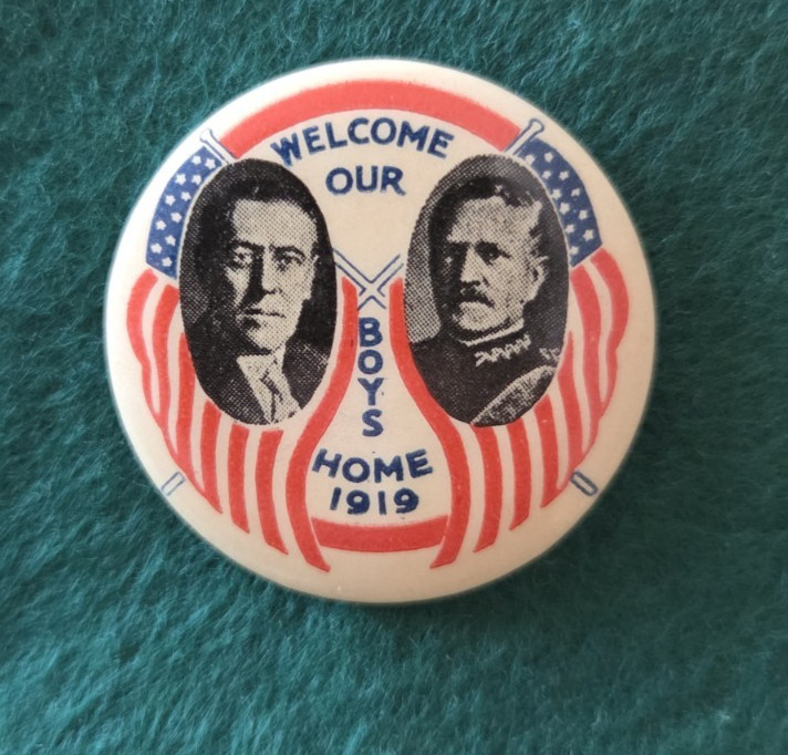 c. 1919 Woodrow Wilson WWI Gen. John Pershing 1.25