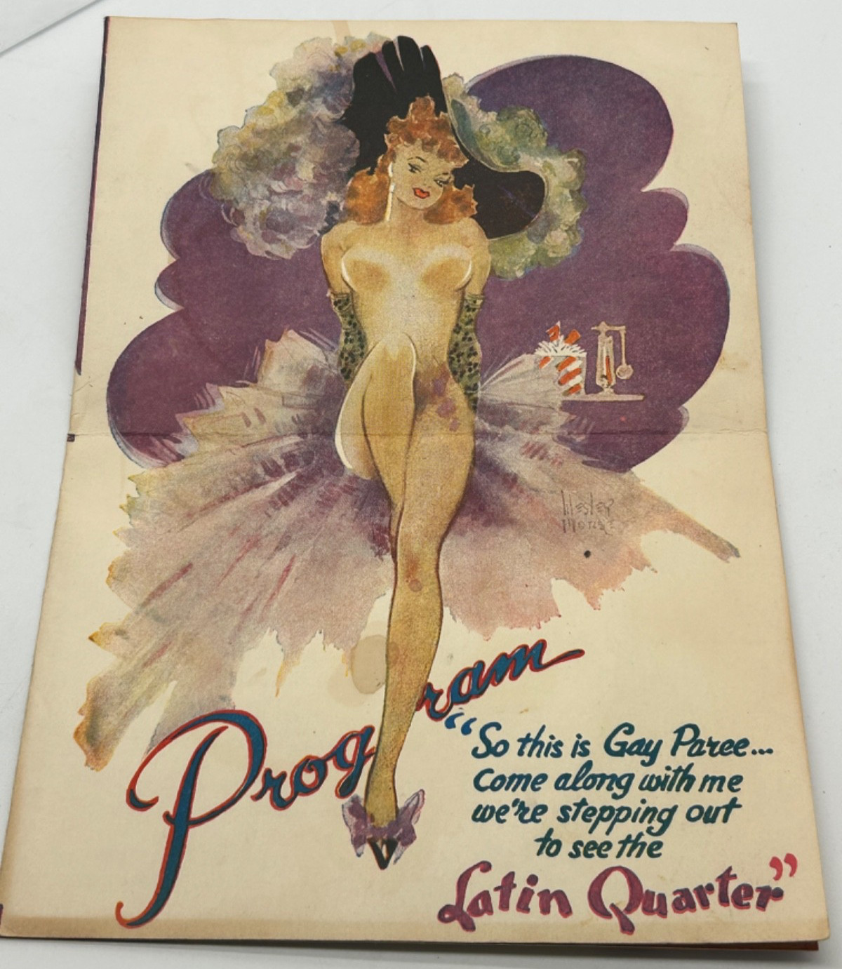 1940\'s Lou Walter\'s Latin Quarter New York City Show Menu Showgirl Postcard 1940\'s Lou Walter\'s Latin Quarter New York City Show Menu Showgirl Postcard