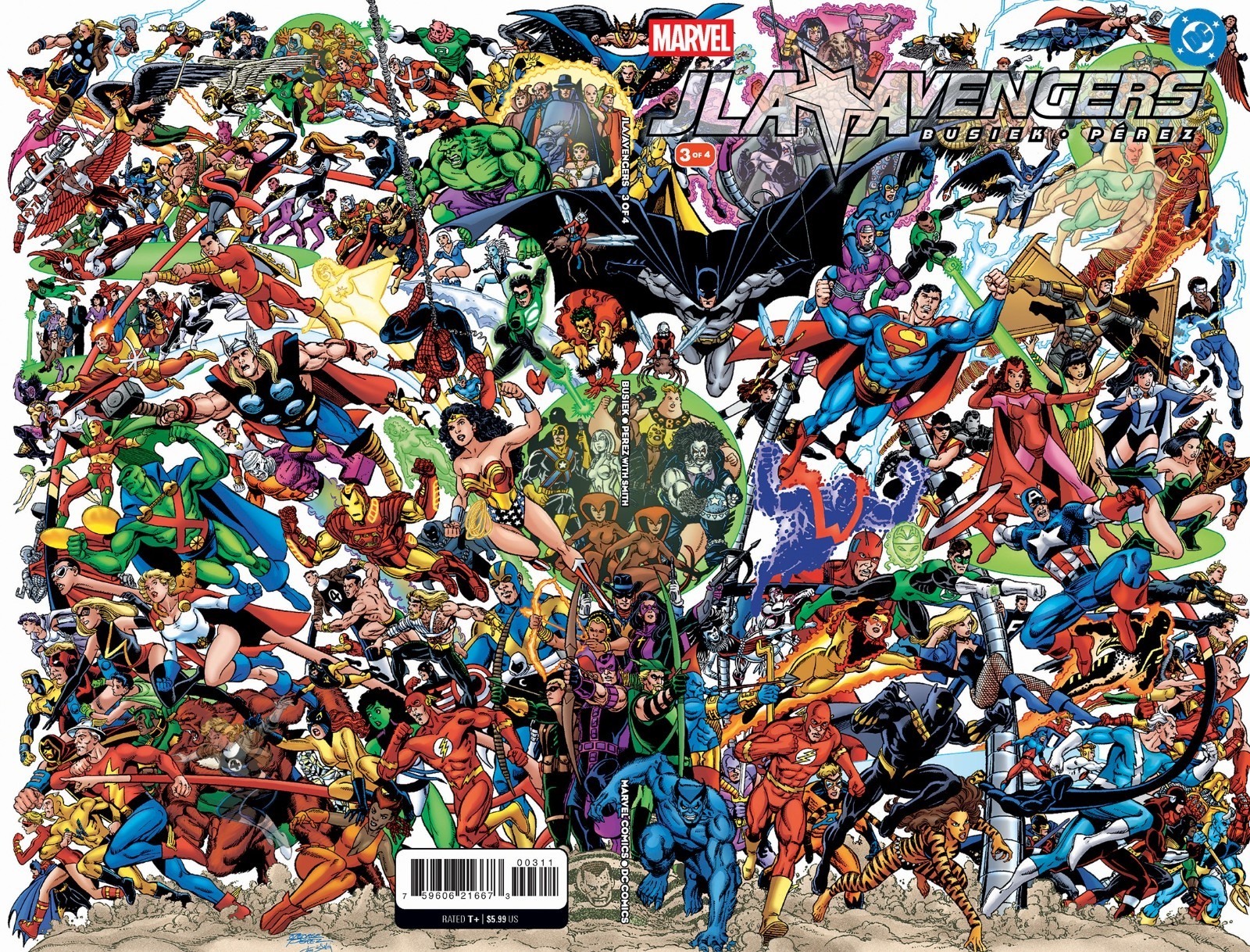 JLA/AVENGERS #3 FACSIMILE EDITION WRAPAROUND MAIN COVER (MARVEL COMICS 2026) JLA/AVENGERS #3 FACSIMILE EDITION WRAPAROUND MAIN COVER (MARVEL COMICS 2026)