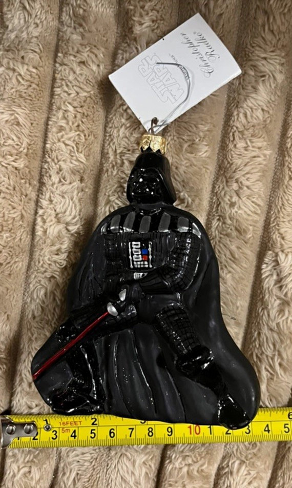 Vintage 1999 Christopher Radko Star Wars Darth Vader Hand-Blown Glass Ornament