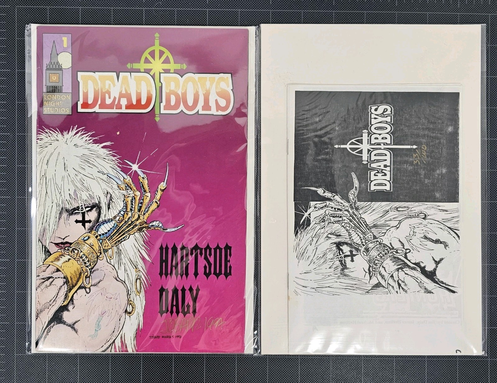 Dead Boys 1 London Night 1993 Comic Book SIGNED James O\'Barr Numbered Ashcan