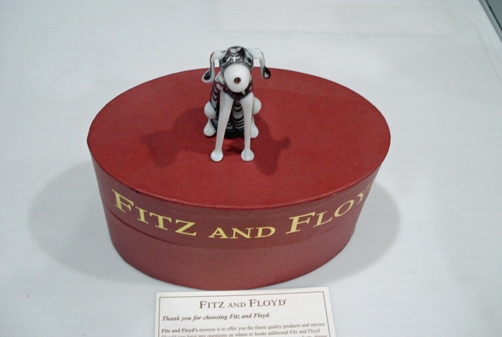 Fitz And Floyd 2005 Glass Dog - Glass Menagerie 43/167 with case