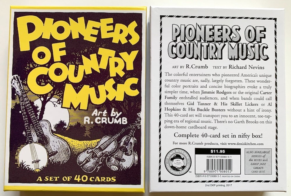 Pioneers of Country Music Boxed Trading Card Set by R. Crumb Sealed Mint