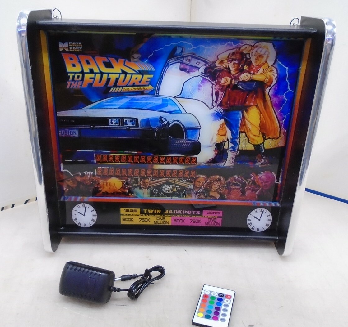Back To The Future Data East Pinball Head LED Display light box Back To The Future Data East Pinball Head LED Display light box