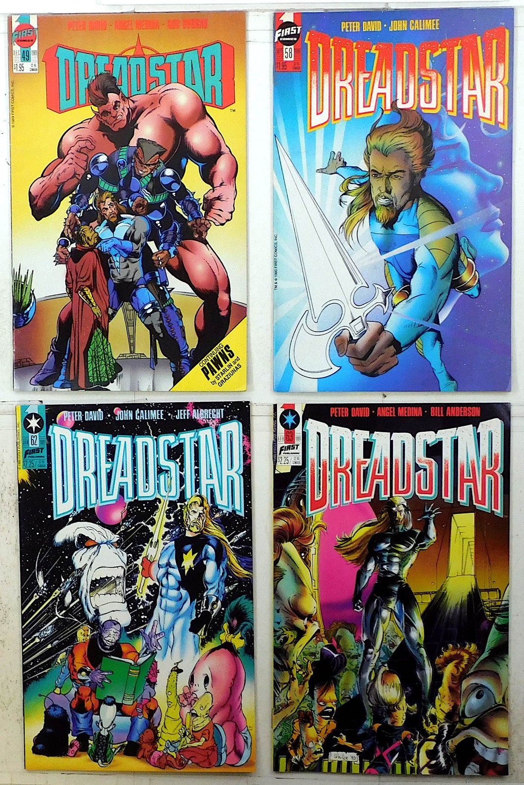 Dreadstar Lot of 4 #49, 58, 62, 63 (1989) First Comics 1st Print Comic Books