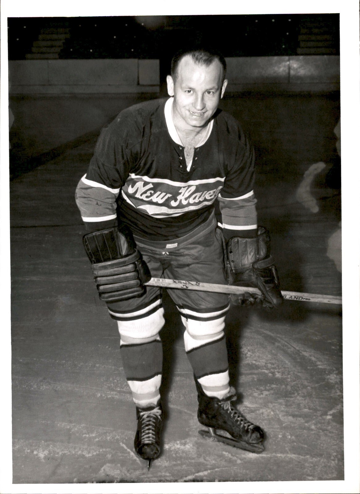 PF28 Original Photo WALLY KULLMAN 1959-63 NEW HAVEN BLADES EHL HOCKEY LEFT WING