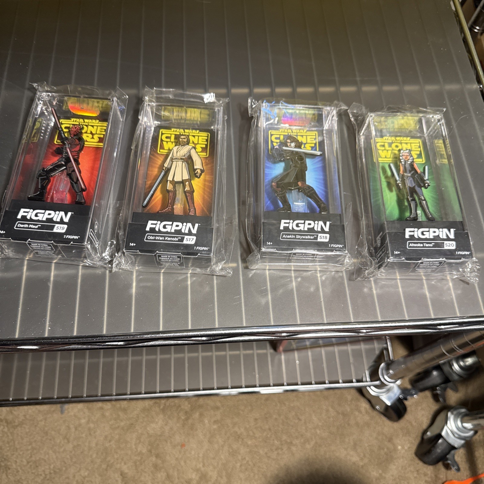 FiGPiN Classic: Clone Wars Set Darth Maul Obi-Wan  Anakin And Ahsoka