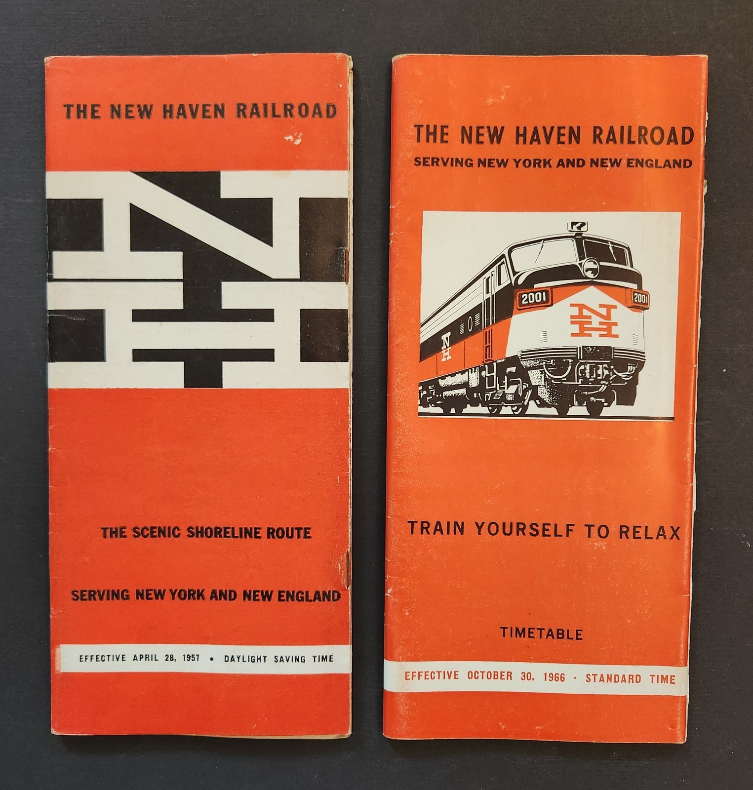 Vintage 1957 & 1966 NEW HAVEN RAILROAD Timetables - NY & New England