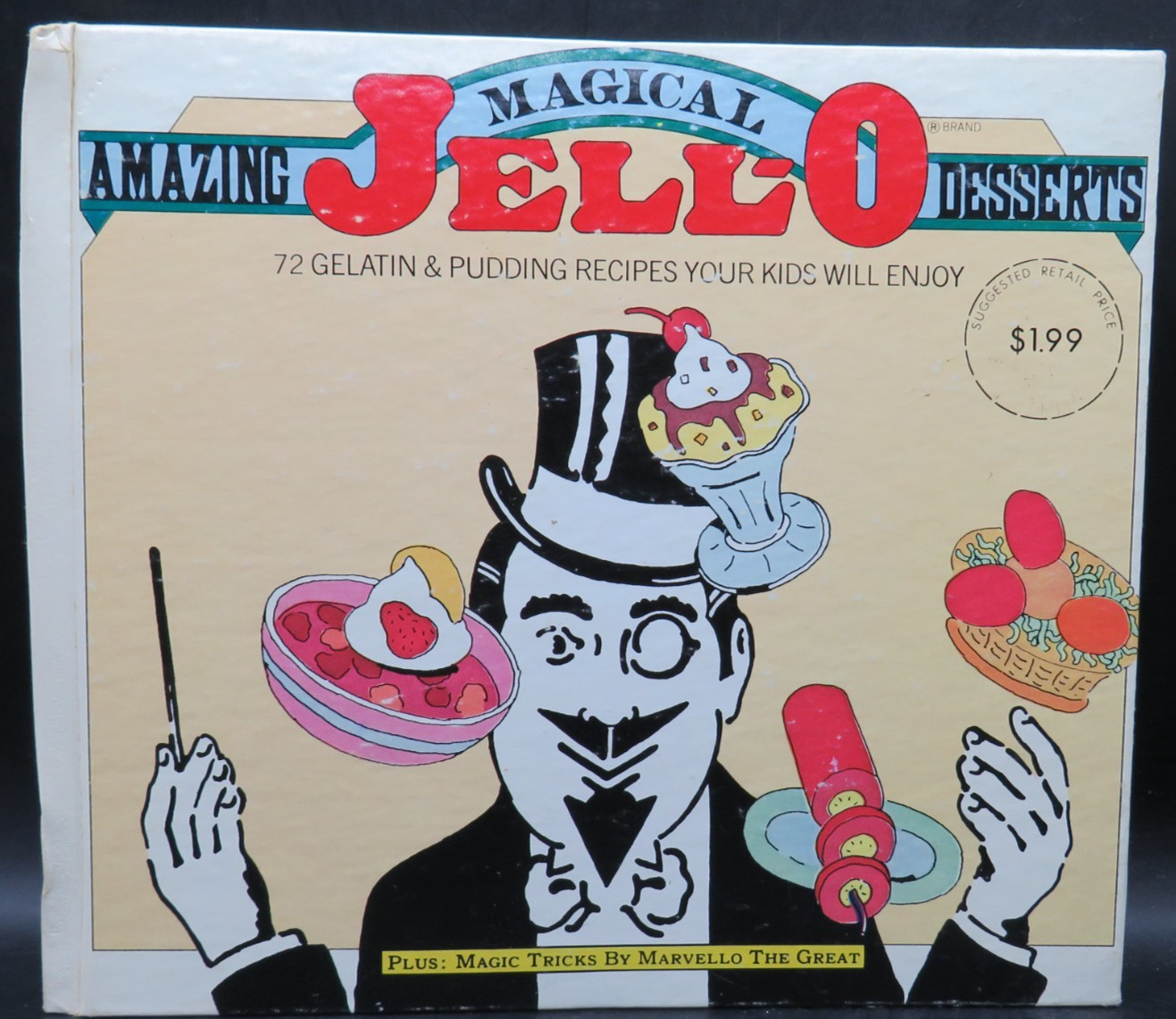 Vintage JELLO Desserts Recipe Book Hardcover Nostalgic Illustrations 1977 Vintage JELLO Desserts Recipe Book Hardcover Nostalgic Illustrations 1977