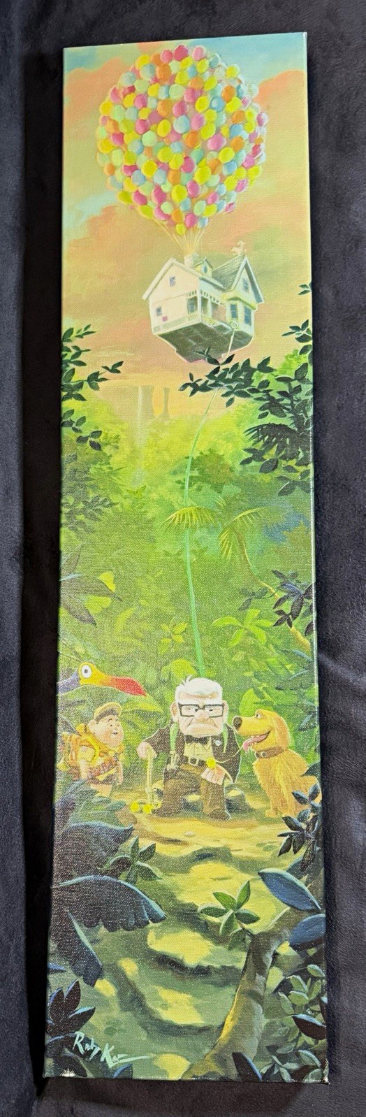 Disney Fine Art Carl's New Adventure by Rob Kaz Giclée Canvas 25x7 COA Up