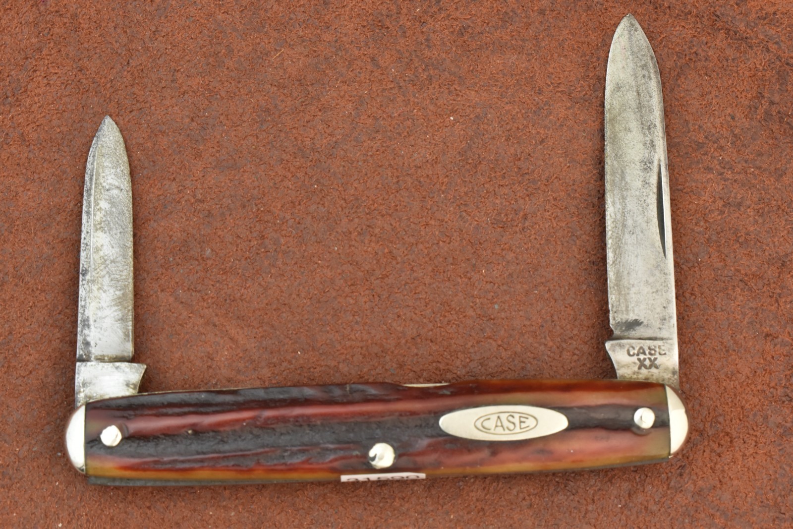 RARE VINTAGE CASE STRAIGHT XX 1940-1964 RED STAG CIGAR PEN KNIFE 5260 (31590)
