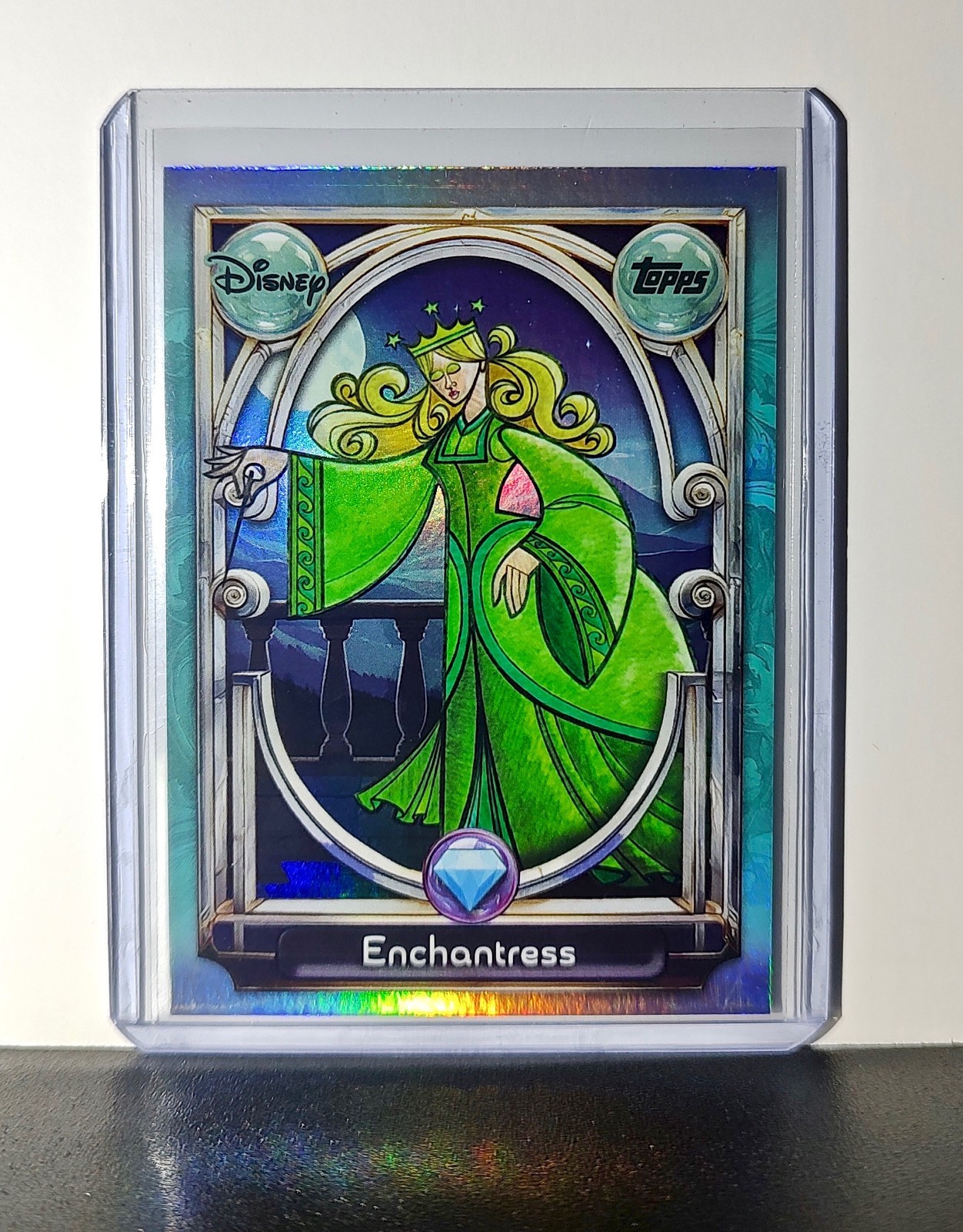 Enchantress 2025 Topps Disney Wonder #128 Diamond Card Beauty and the Beast