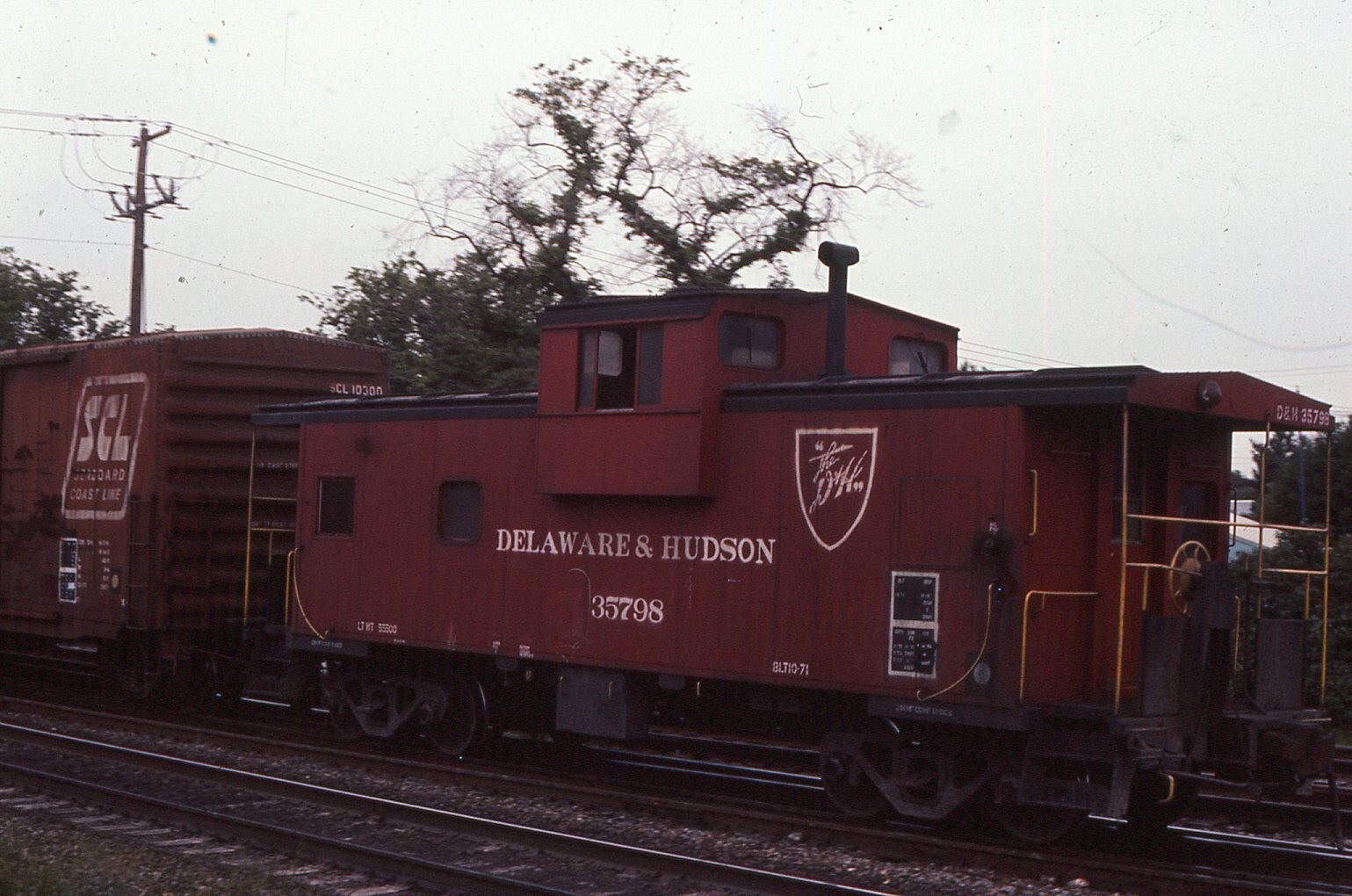 Original Train Slide Delaware Hudson Caboose #35798 10/1971 #7