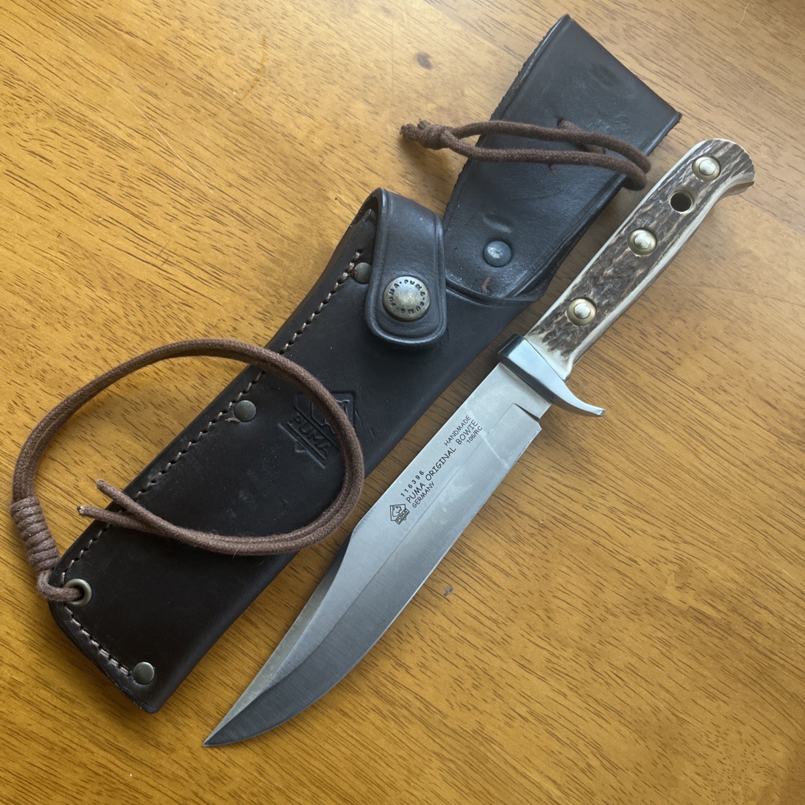 PUMA ORIGINAL BOWIE 116396 GERMANY Staghorn Handle Knife 106/RC NICE