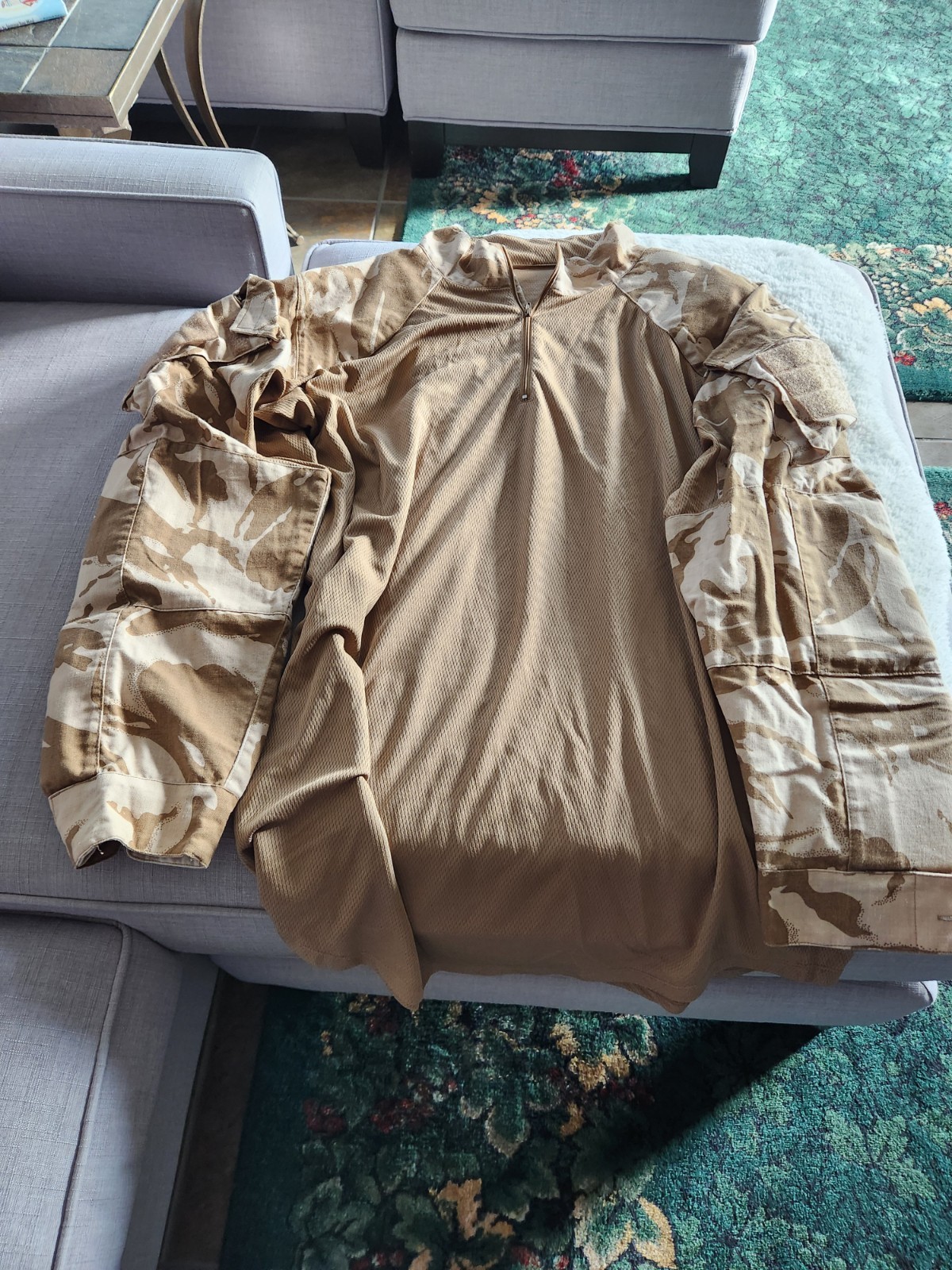 2 Varieties UK British Desert Camouflage Shirts w/ Patches XL