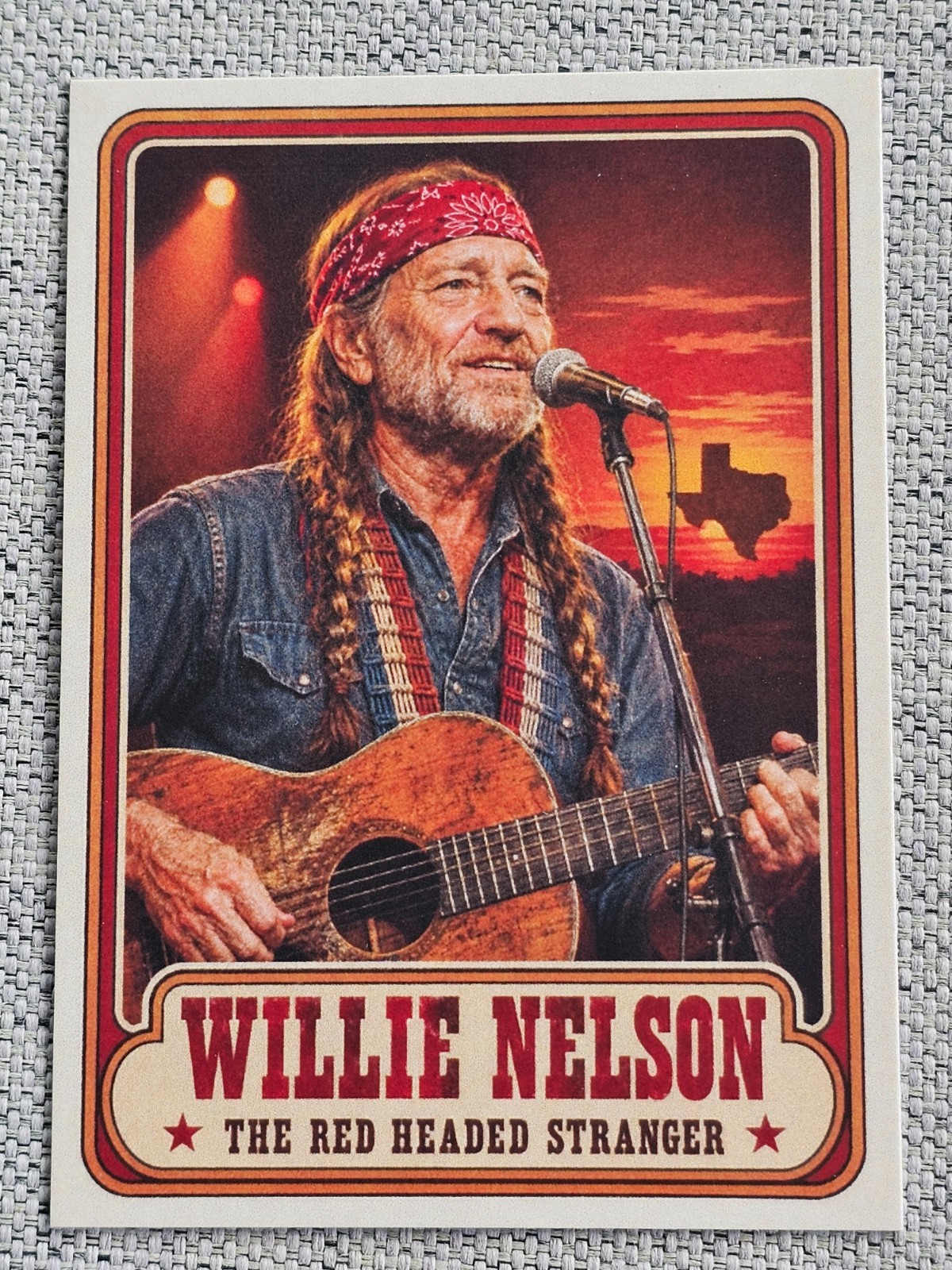Willie Nelson The Red Headed Stranger Trading Card Tribute Country Music Legend