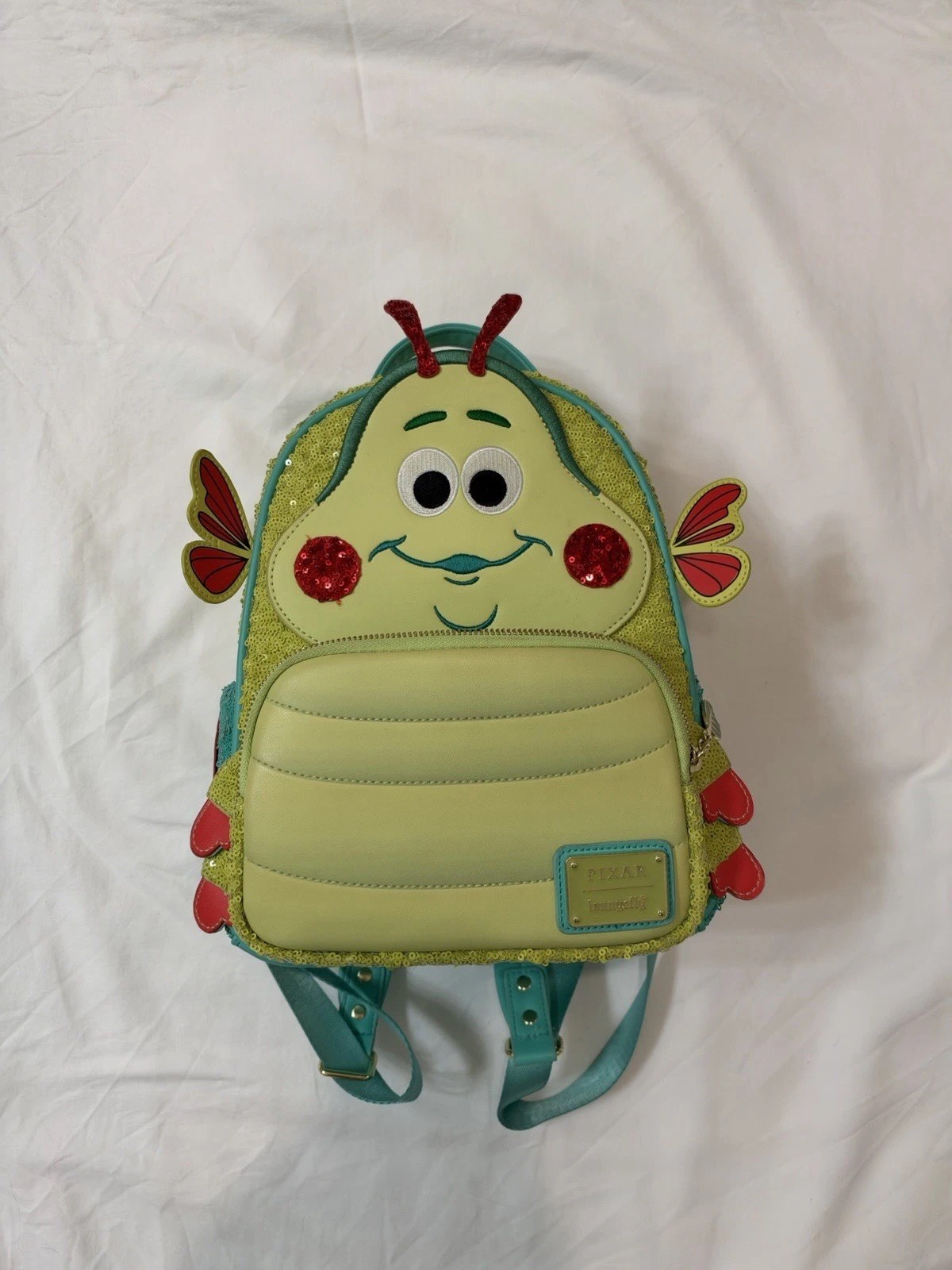 RARE Loungefly Disney Pixar A Bug’s Life Heimlich Sequin Cosplay Loungefly