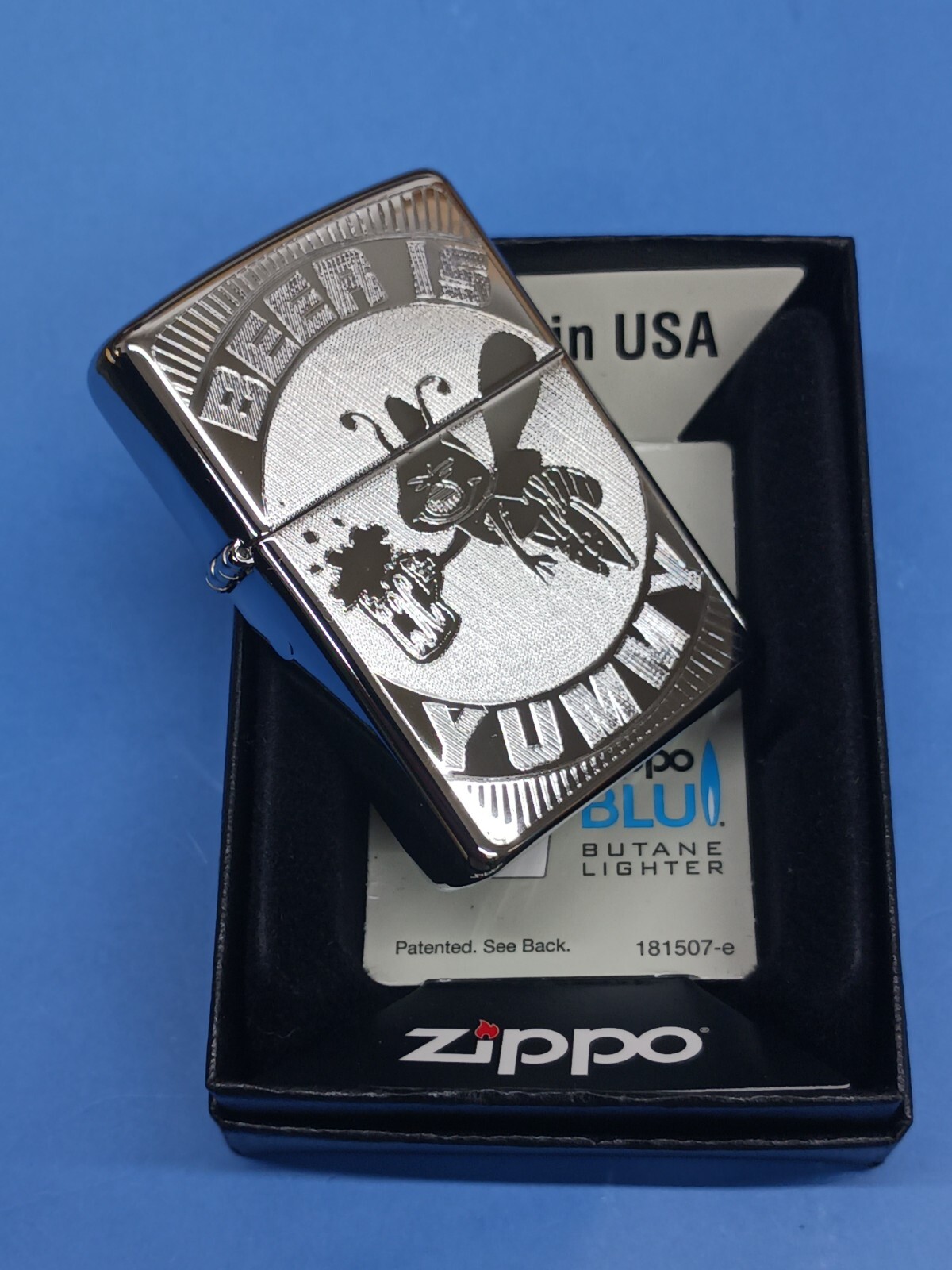 Zippo 24047 Beer is Yummy High Polish Chrome Zippo 24047 Beer is Yummy High Polish Chrome