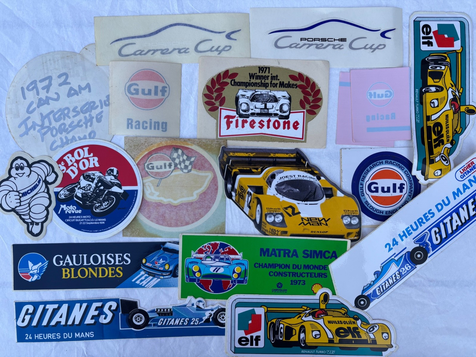 PORSCHE FACTORY STICKERS LOT OF 18