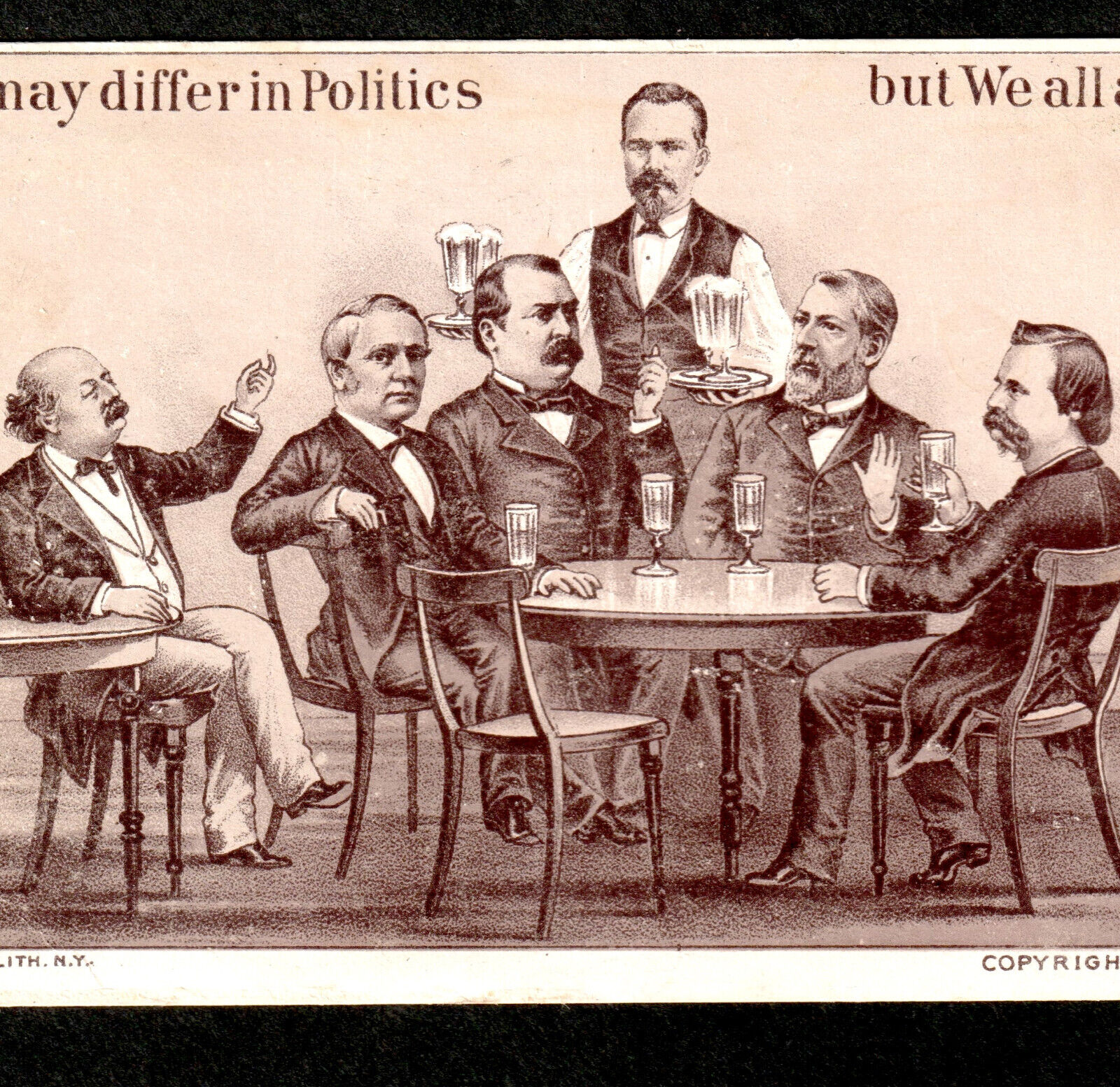 Grover Cleveland 1884 Election Barbey Saloon Hotel 435 Penn St., Reading PA Beer