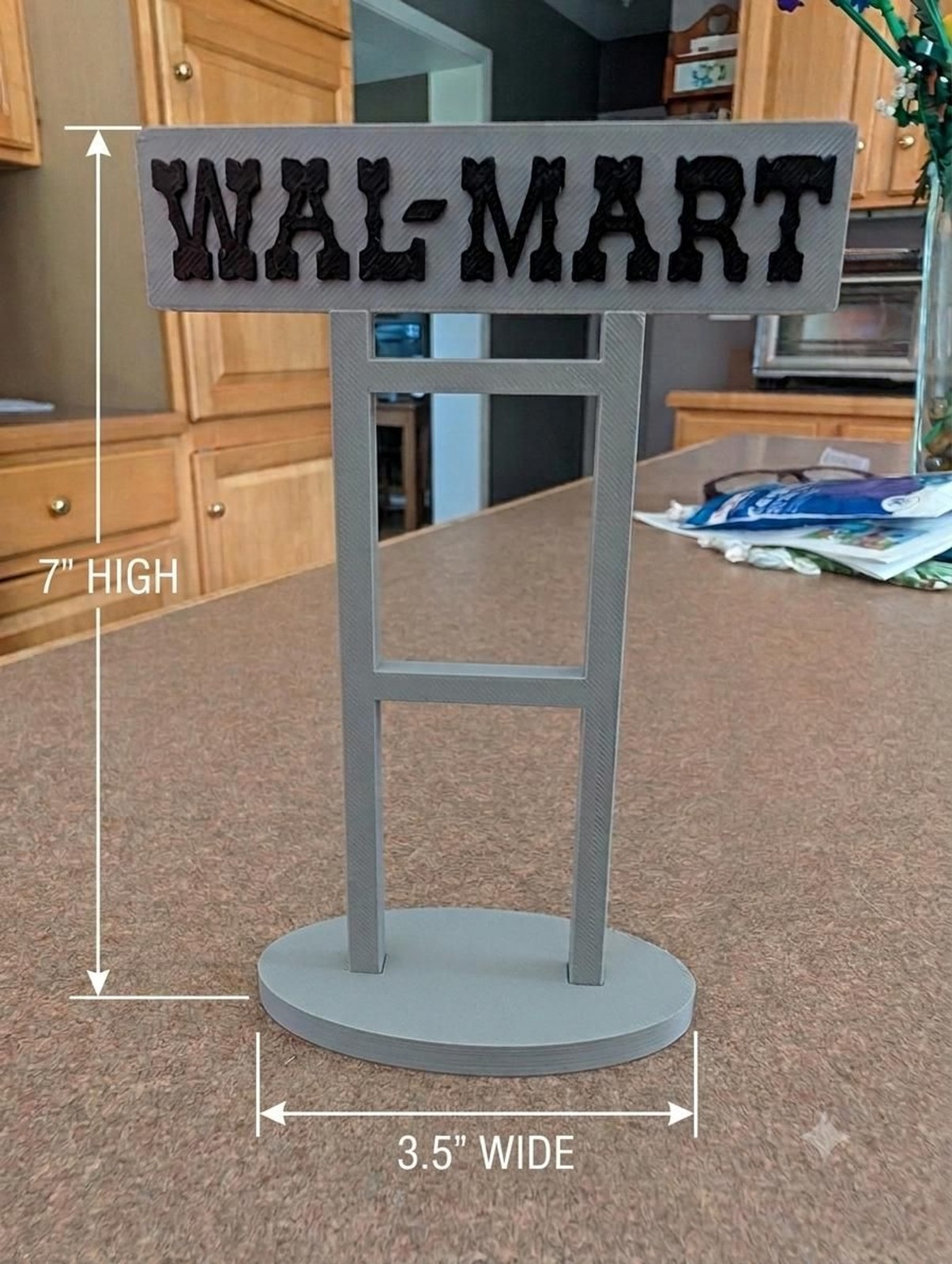 Walmart Store Retro Sign Replica | 3D Printed Department Store Decor