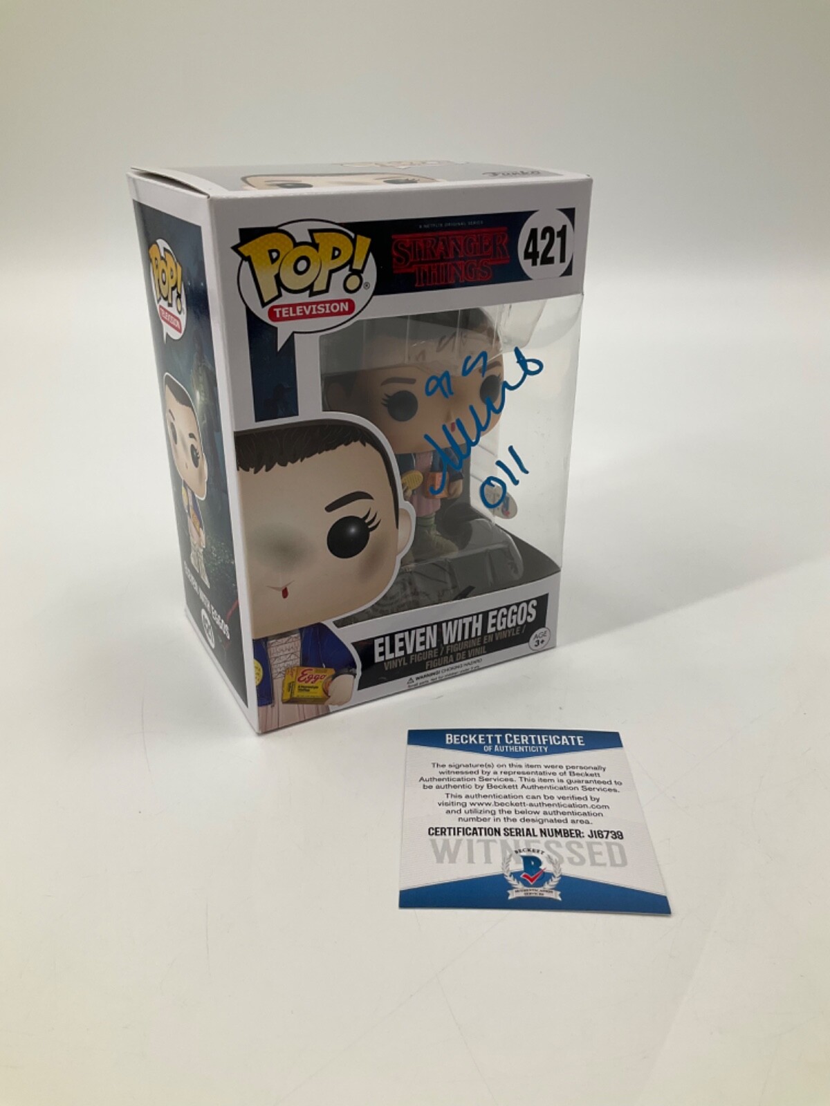 MILLIE BOBBY BROWN AUTOGRAPHED STRANGER THINGS FUNKO POP #421 BECKETT COA