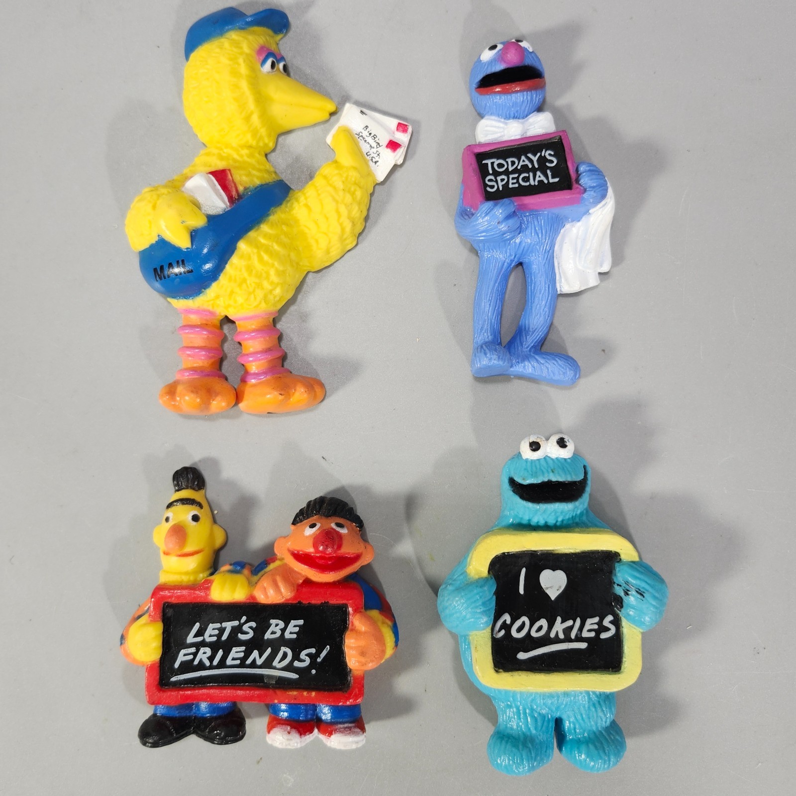 Sesame Street Fridge Magnets Bert Ernie Big Bird Cookie Monster Grover Lot of 4 Sesame Street Fridge Magnets Bert Ernie Big Bird Cookie Monster Grover Lot of 4