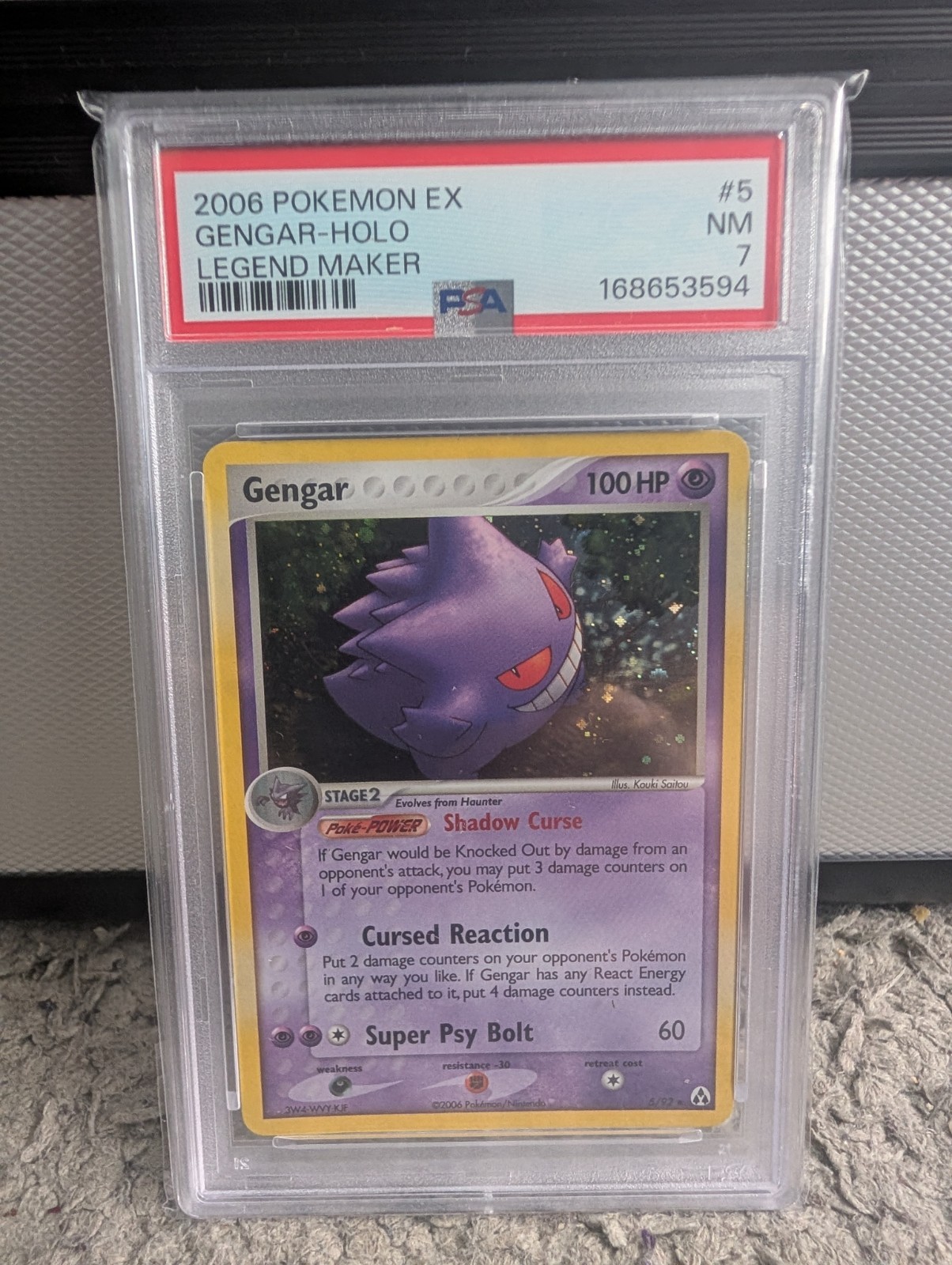 GENGAR PSA 8 2006 POKEMON EX LEGEND MAKER #5/92 HOLO 6507