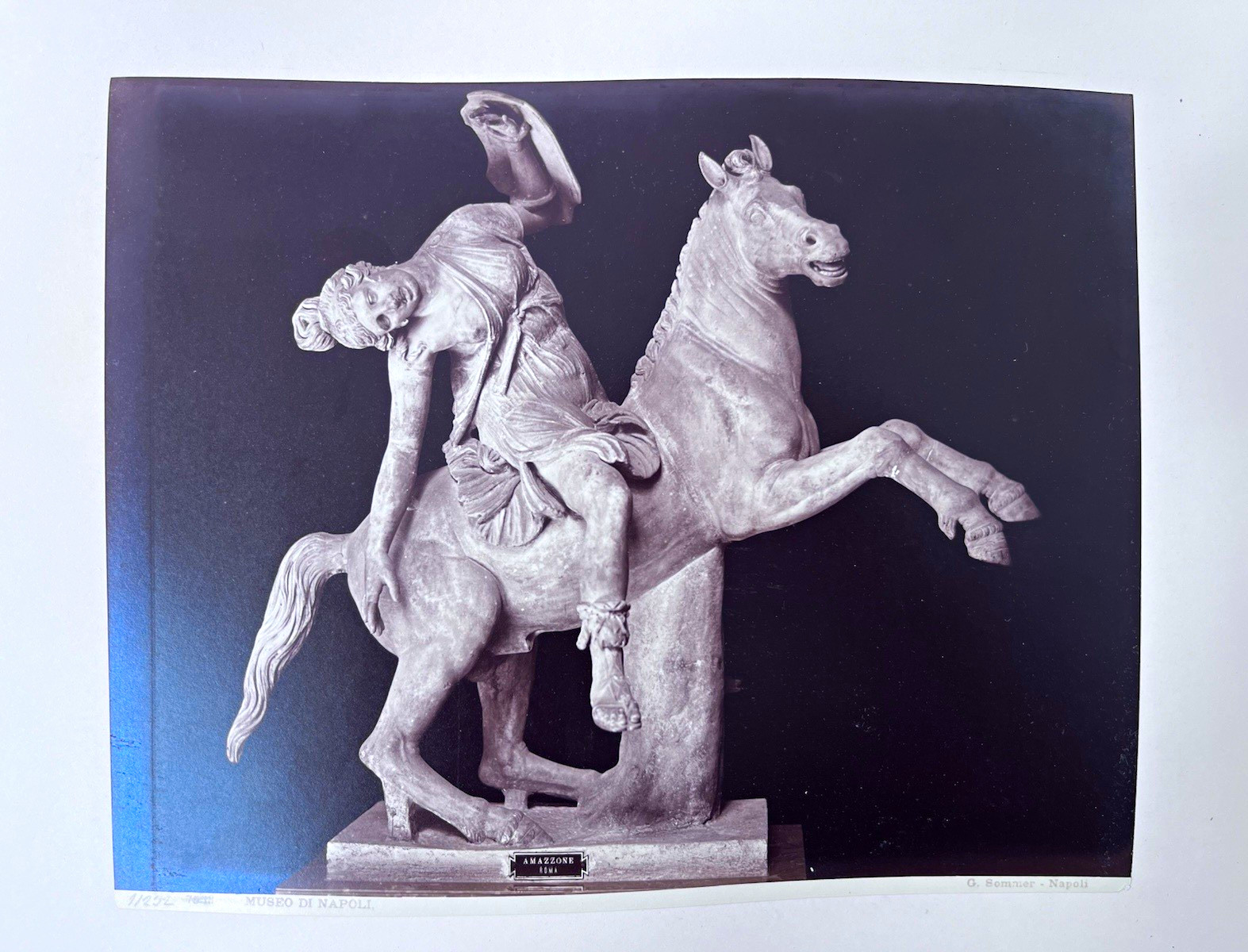 50 Vintage Photographs Europe Italy Pompeii statues architecture Hand inscribed 