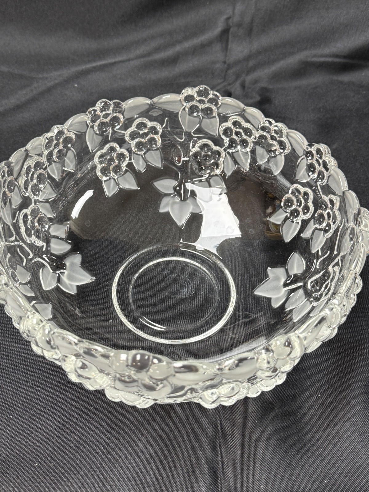 Mikasa  Clear floral glass bowl