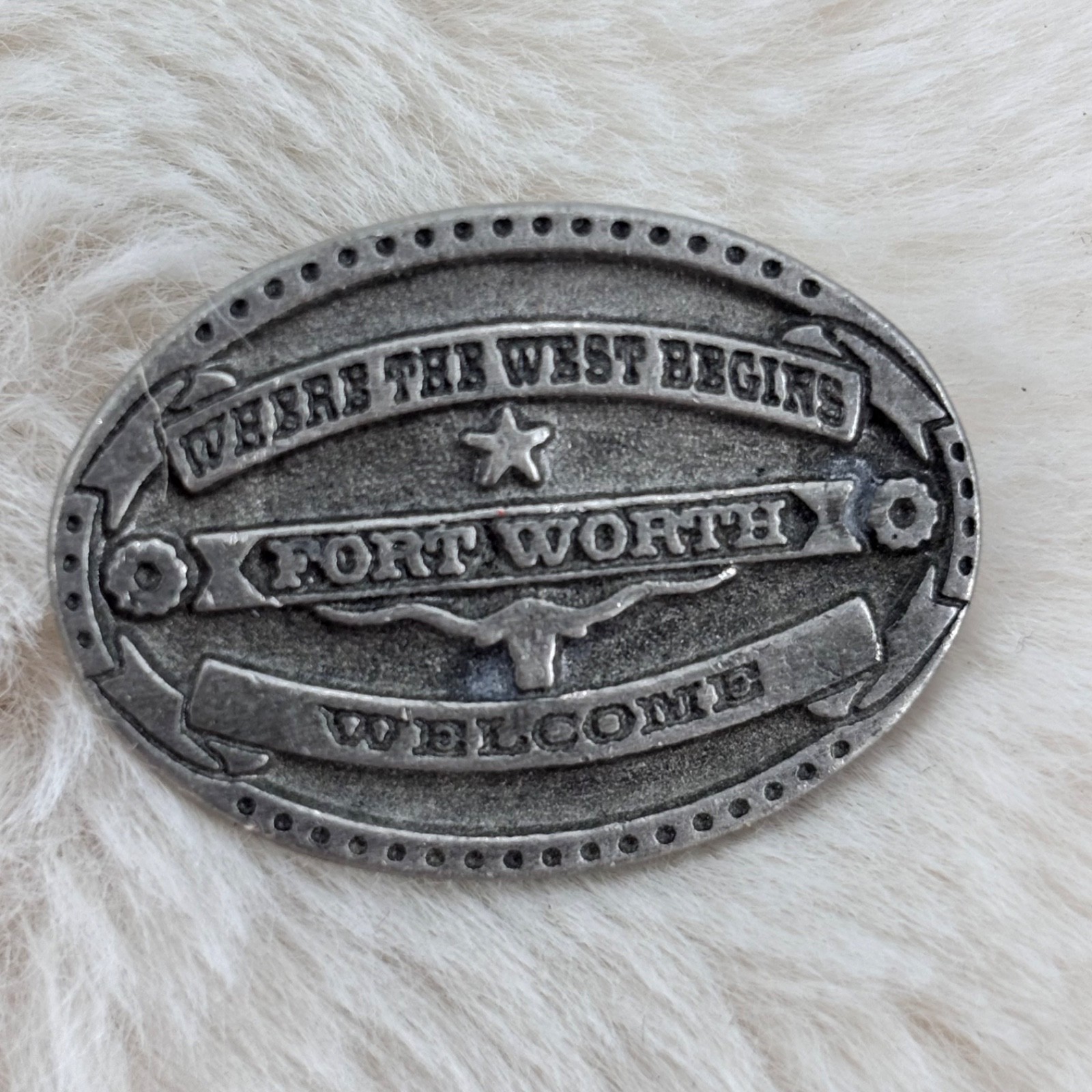 Fort Worth Texas Souvenir Lapel Pin - Where the West Begins Rey Olivas Fort Worth Texas Souvenir Lapel Pin - Where the West Begins Rey Olivas