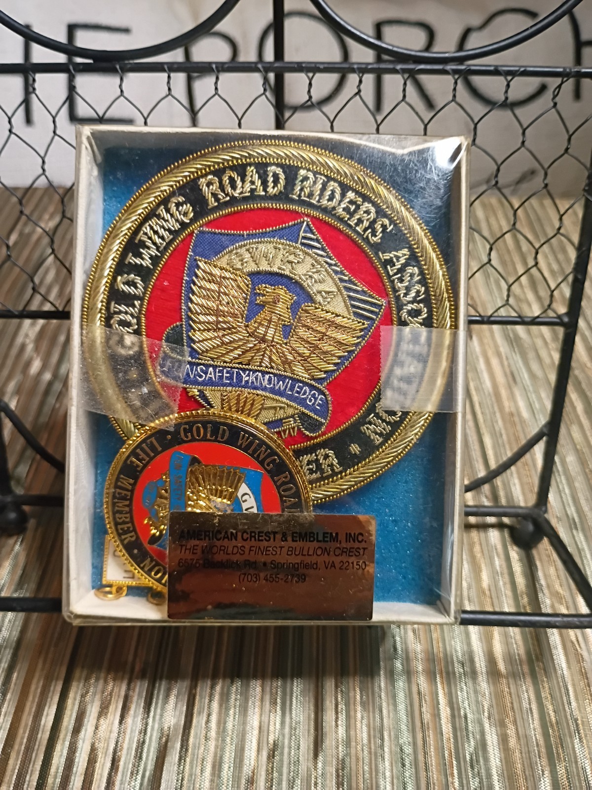 vintage Gold Wing Road Riders Association (GWRRA). Life member embroidered patch