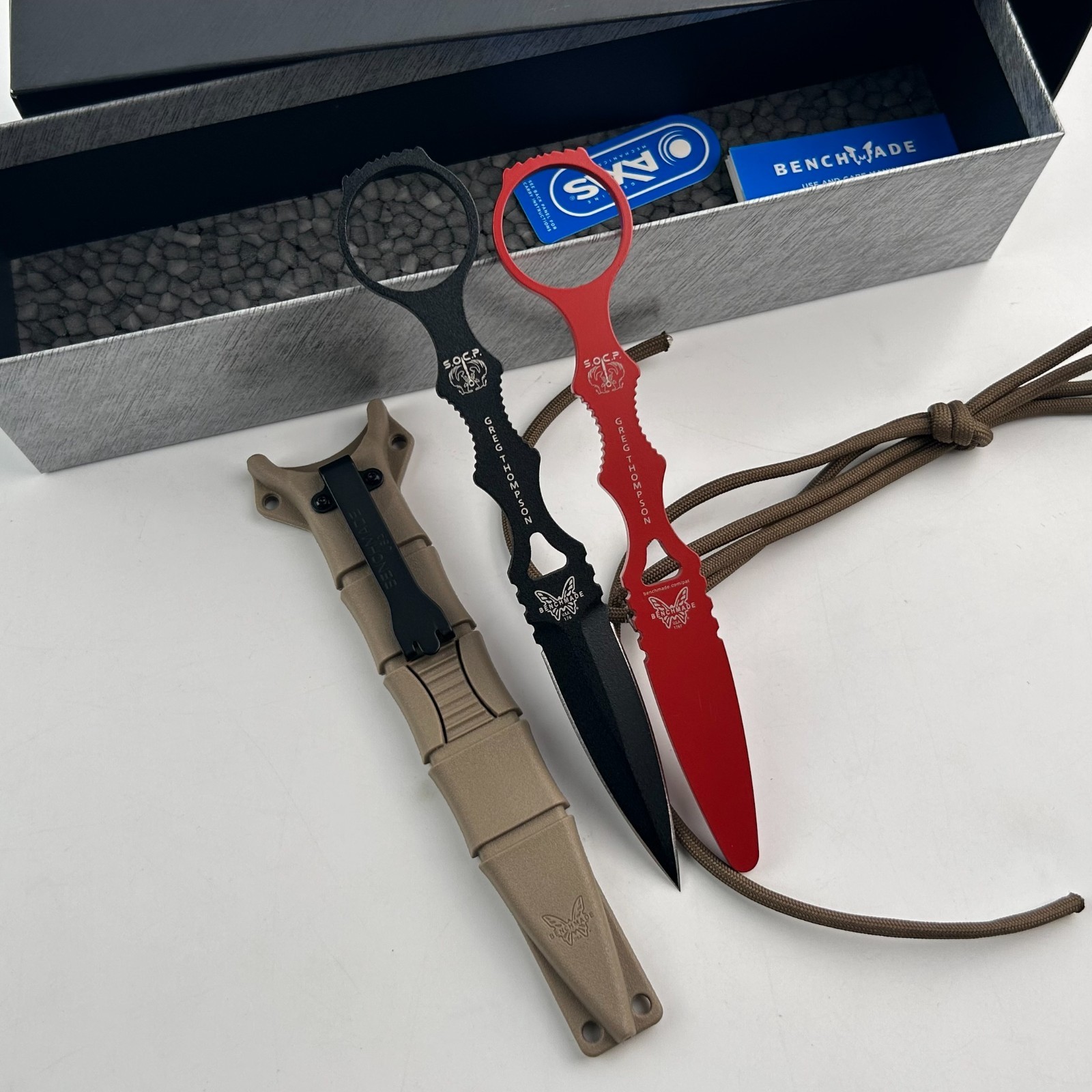 Benchmade SOCP Dagger 176BKSN-COMBO Sand Sheath 440C Coated Fixed Blade Knife