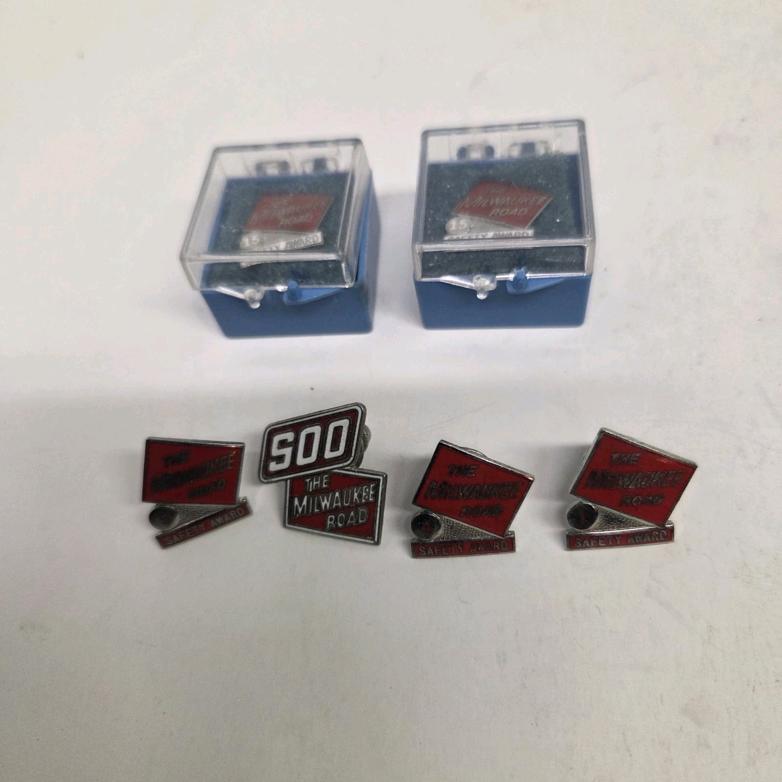 Vintage The Milwaukee Road & SOO Line Safety Award Pin Lot of 6