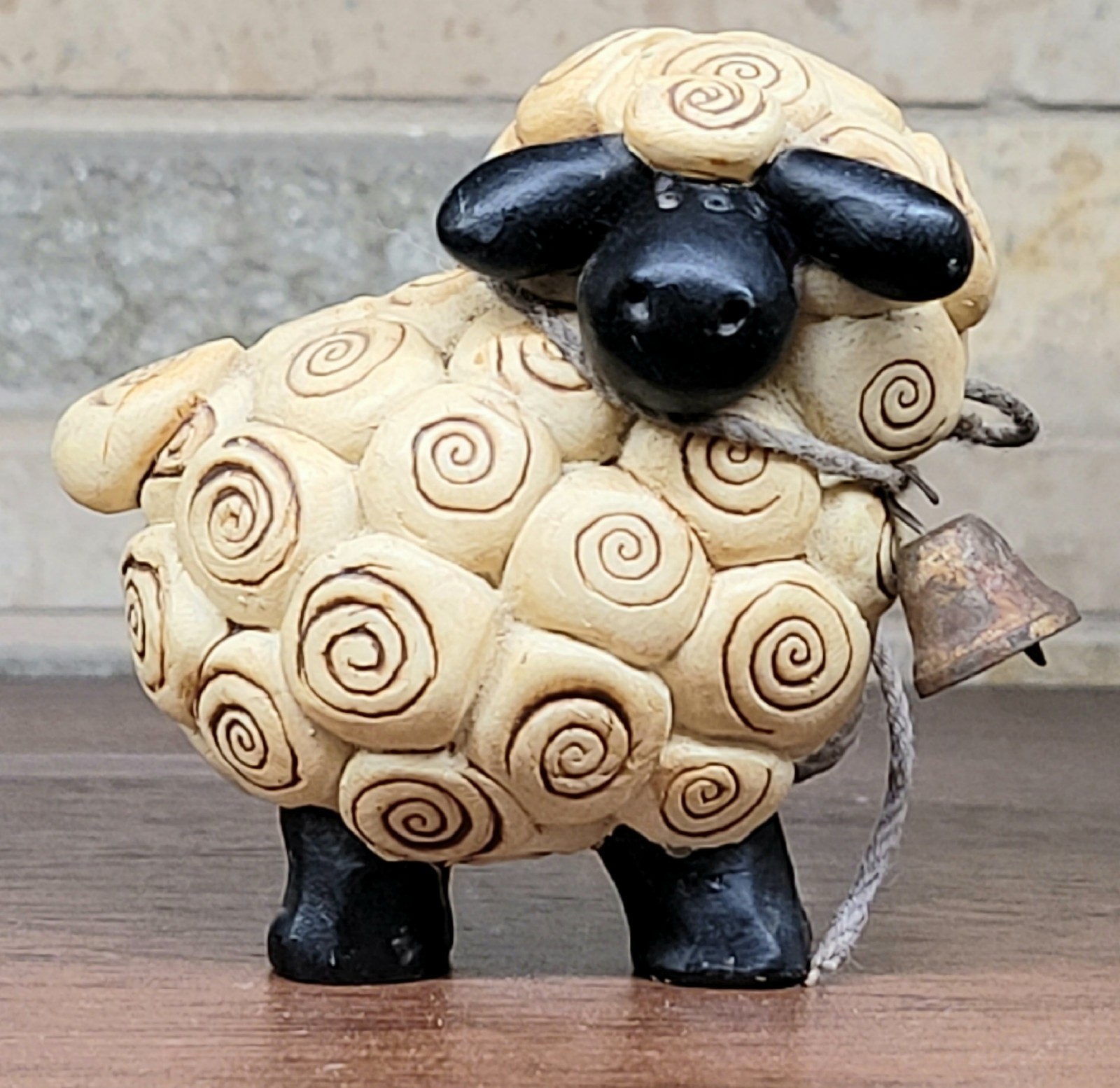 Vintage Suzi Skoglund Folk Artist Shepard & Sheep Resin Figurines 1994 READ
