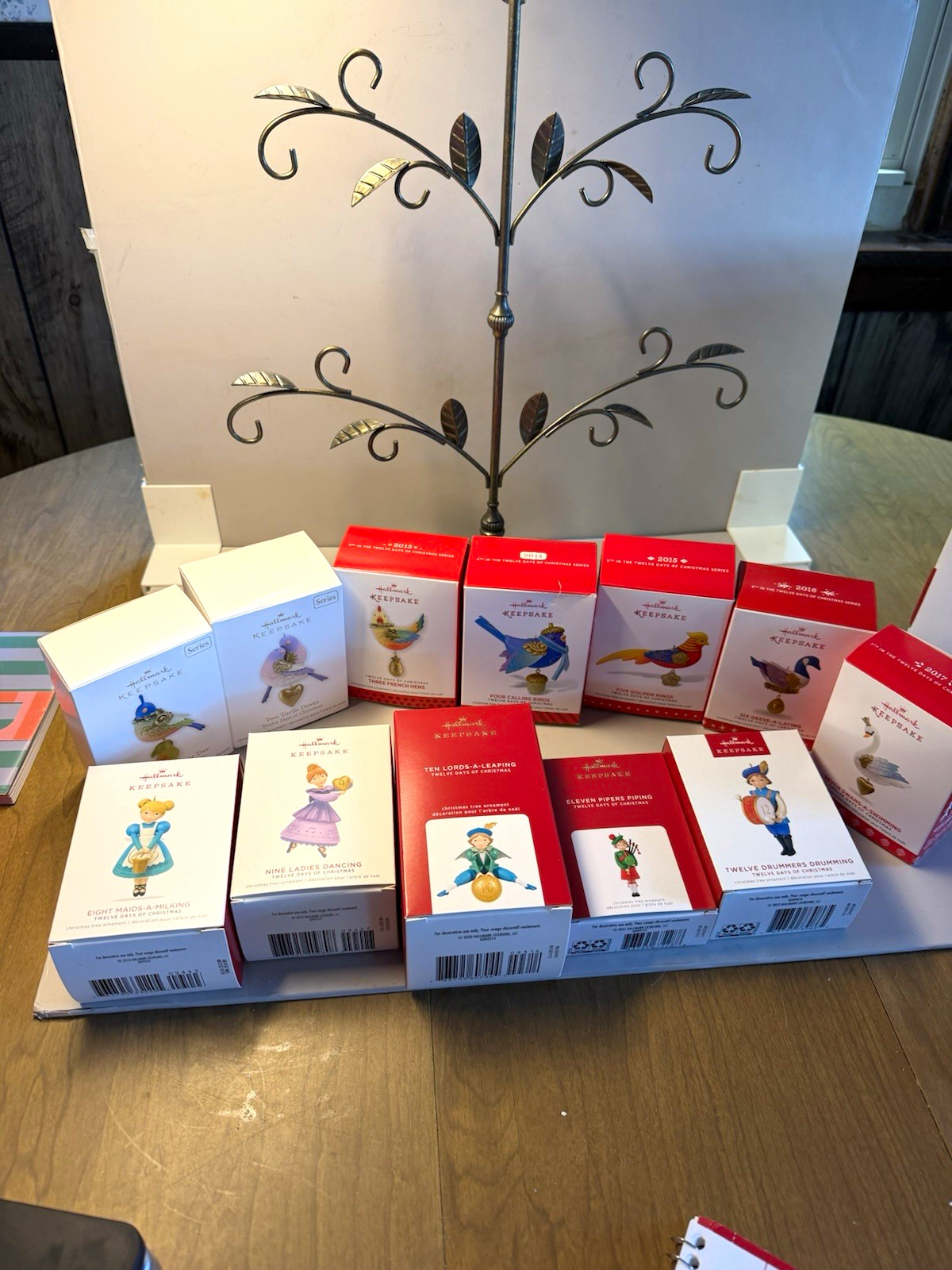 Hallmark Keepsake Twelve Days of Christmas Bird Ornaments Lot Multicolor Hanging