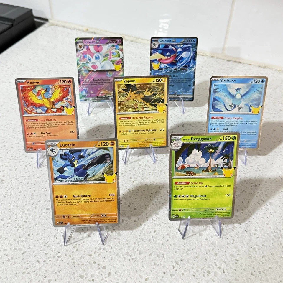 Pokemon TCG 30 Celebrations Wave 1 Promos Lot Of 7 NM Fresh Cards Black Star